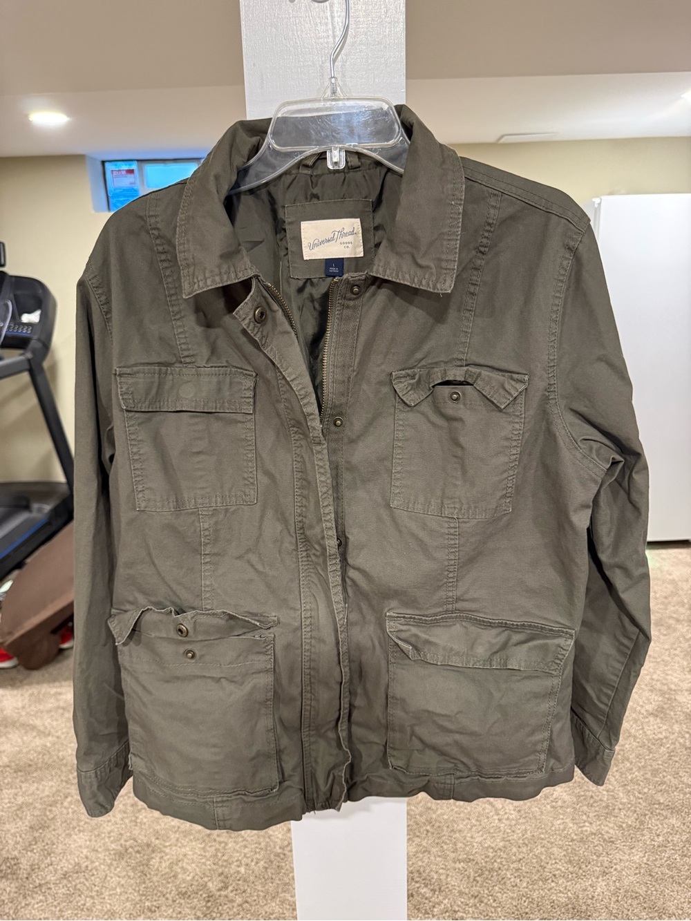 Universal Thread Olive Green Utility Jacket with Front Pockets